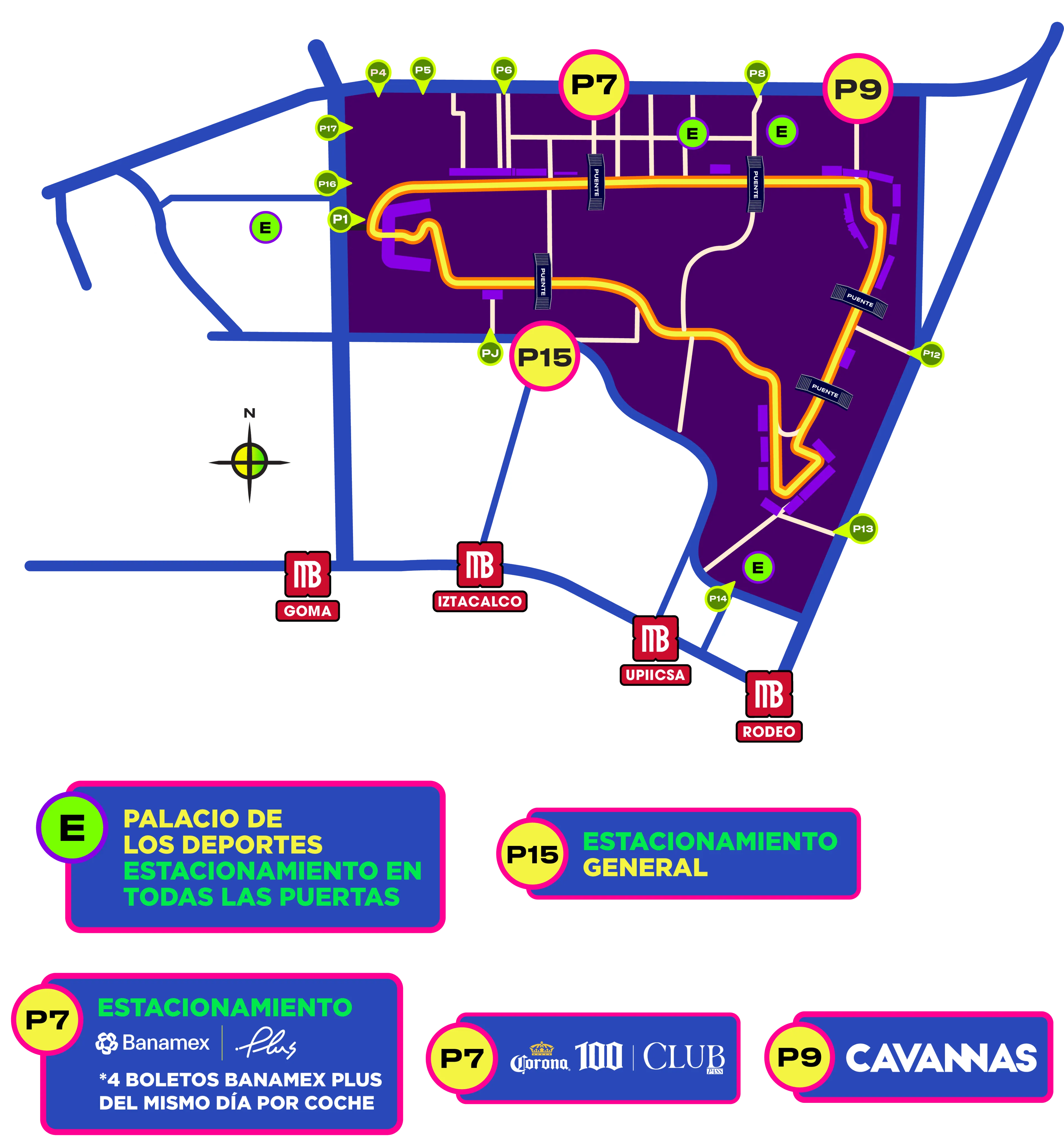 Mapas de estacionamientos