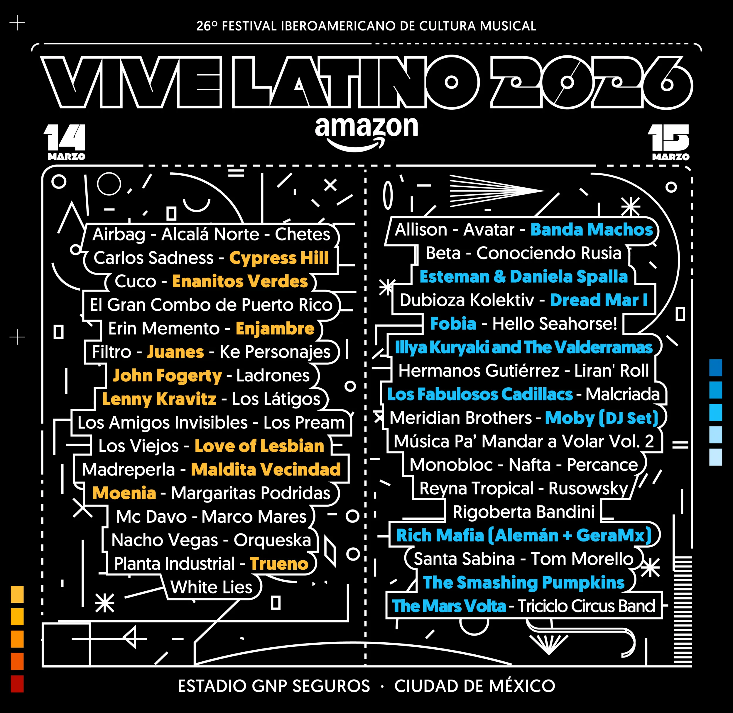 VL26 Poster Lineup por día