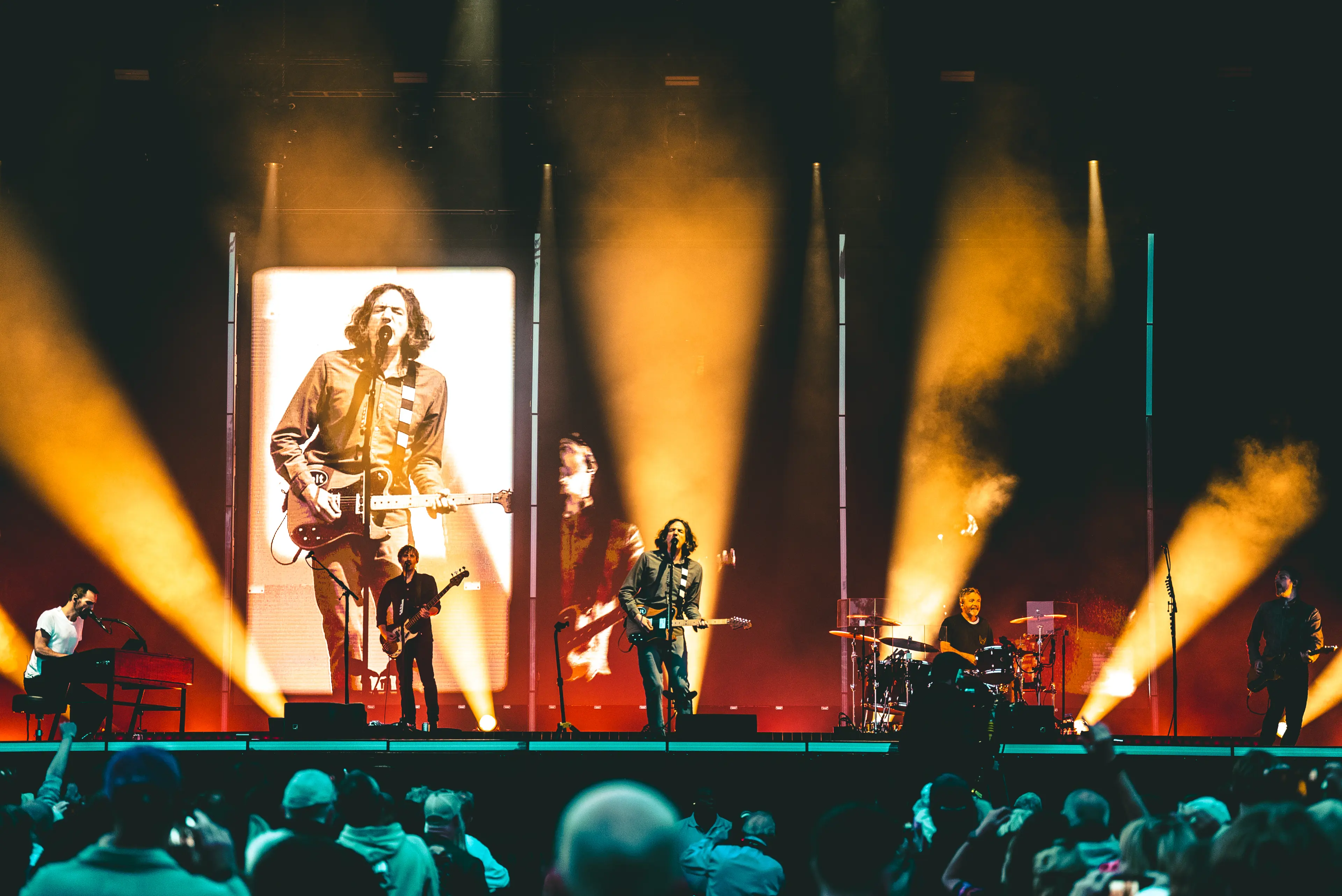 Snow Patrol performing on stage