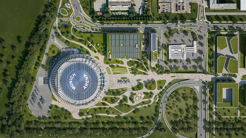 Birds eye view of the arena