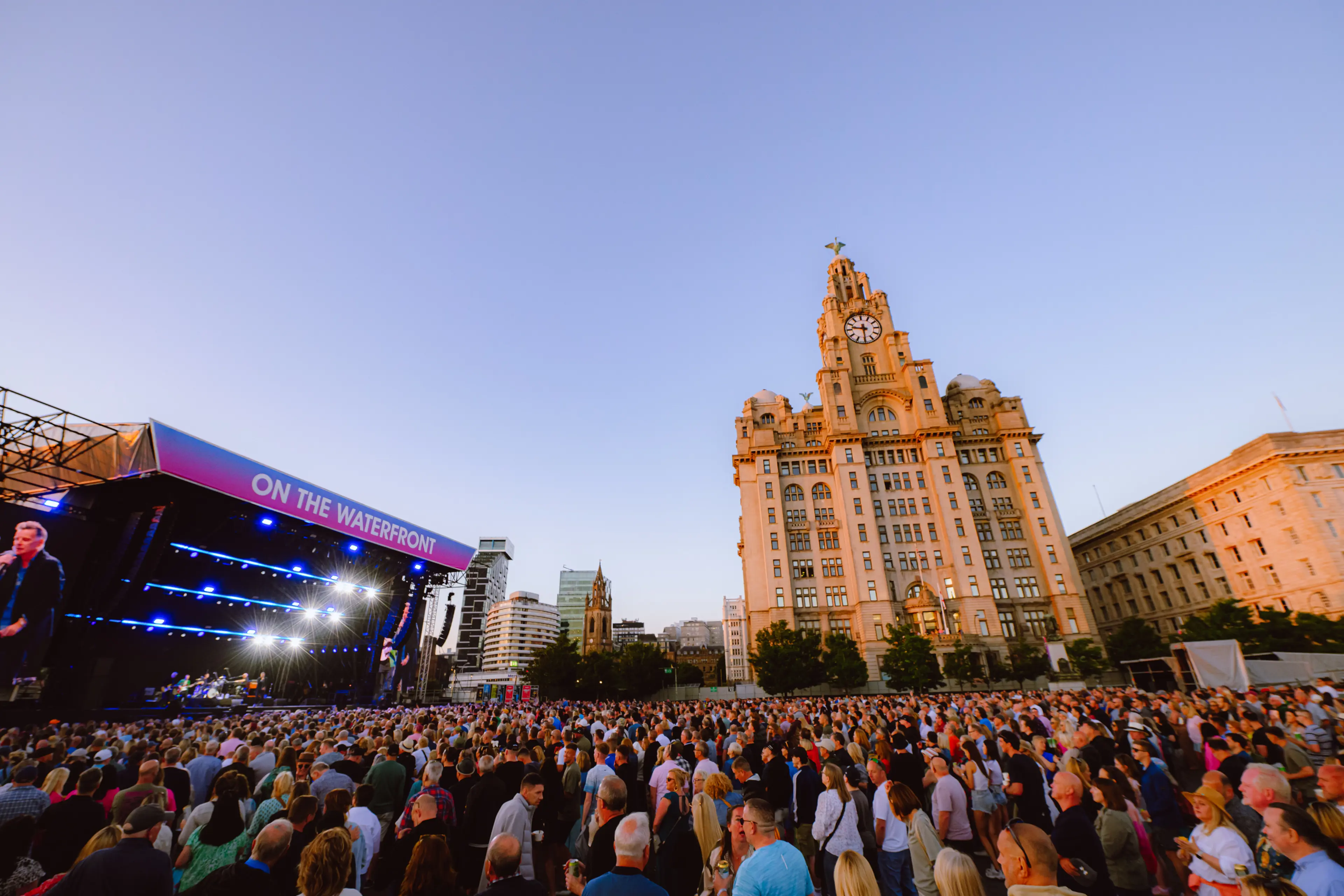 picture of the liver building at on the waterfront festival