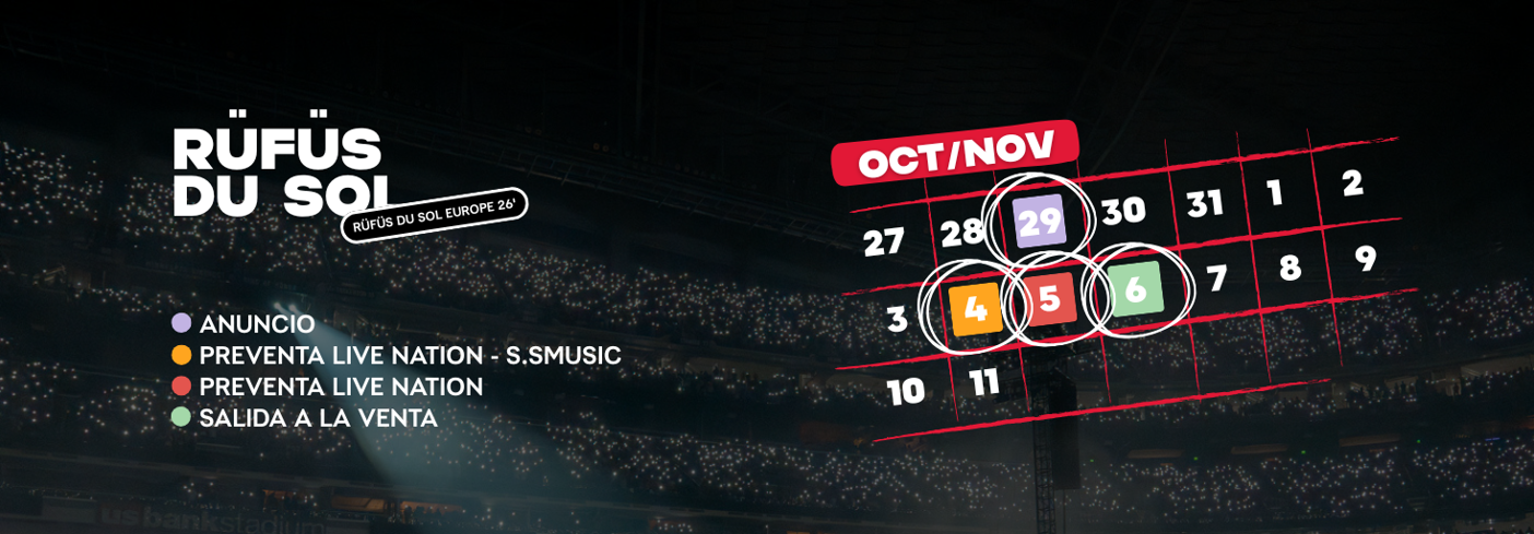 RÜFÜS DU SOL calendario salida venta