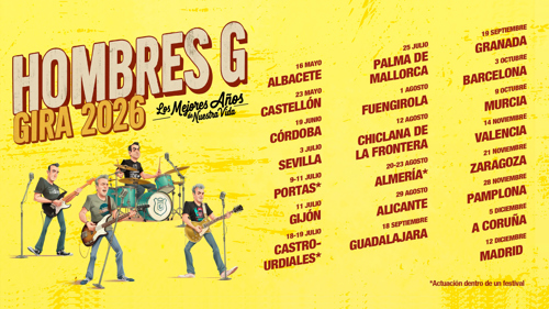 Hombres G solicitar acreditaciones para su gira en España en 2026