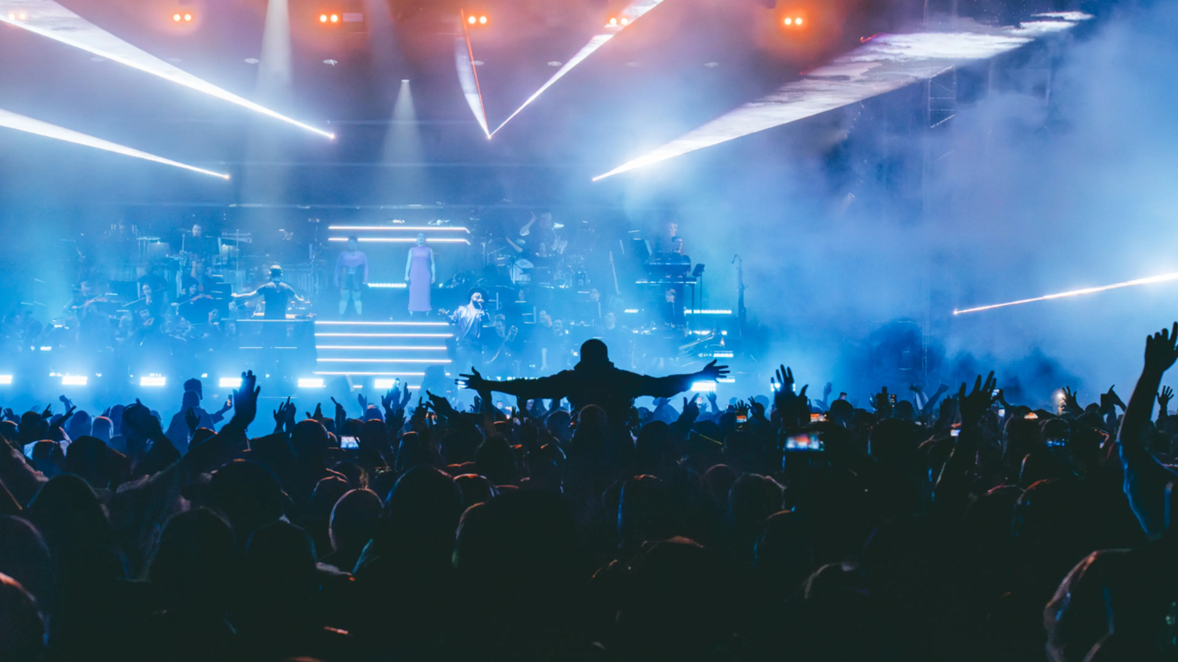 Crowd in front of stage