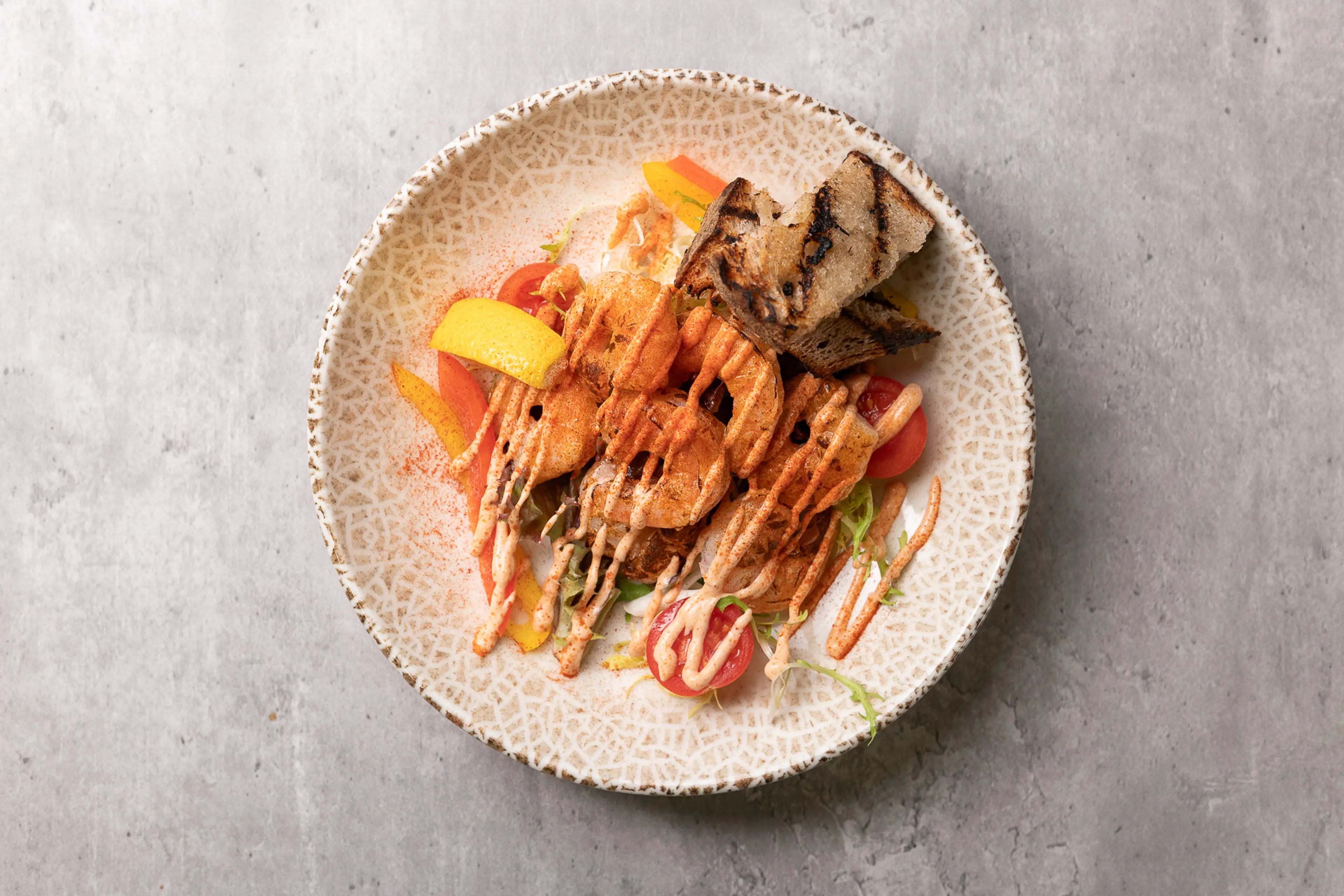 Food from the L2 Restaurant at Utilita Arena Cardiff.