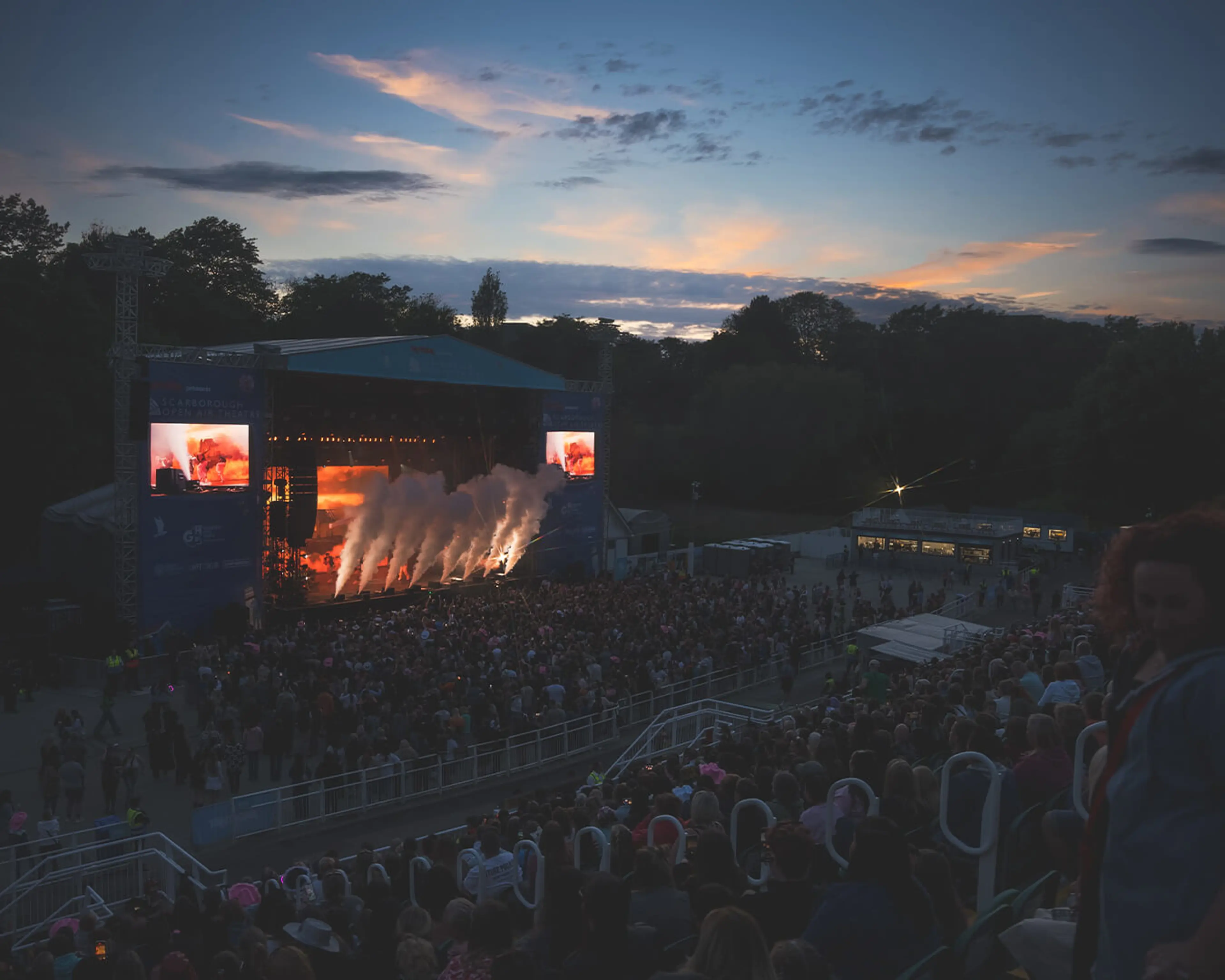 TK Maxx presents Scarborough Open Air Theatre Wide Stage Shot with CO2 pyro