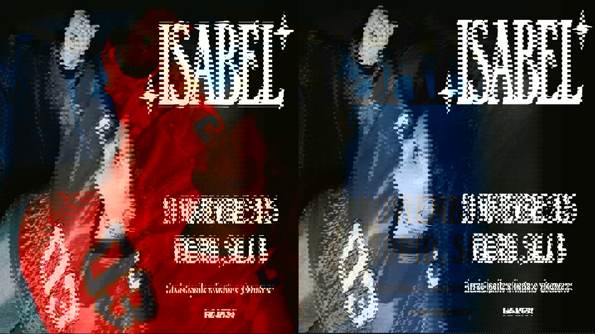 Cartel del concierto de Isabel Tik Tok en noviembre en Madrid