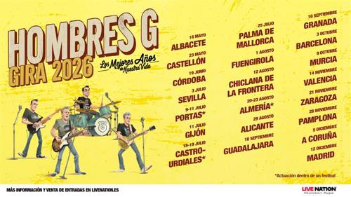Cartel Hombres G gira por España en 2026