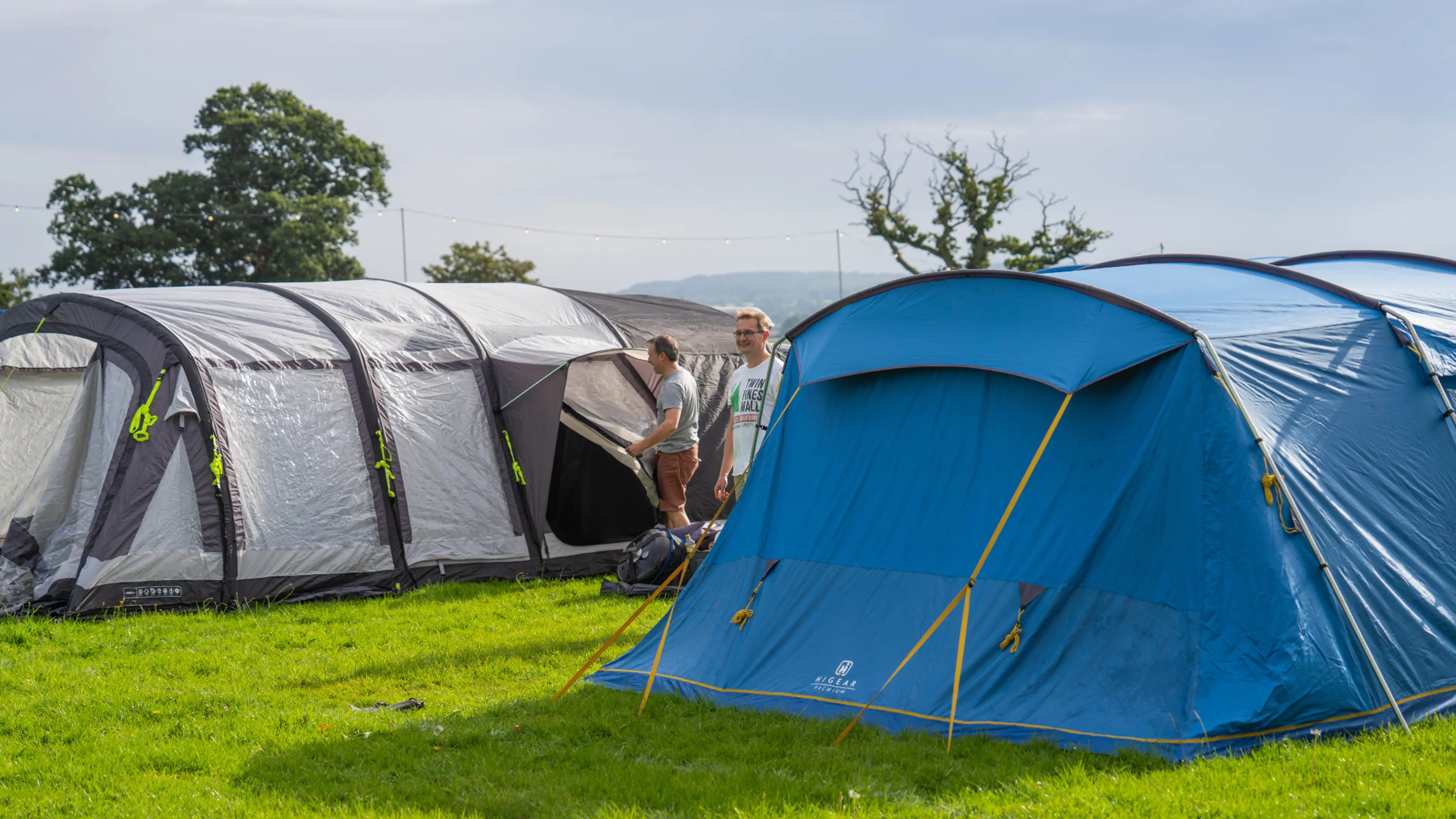 Tents in a field