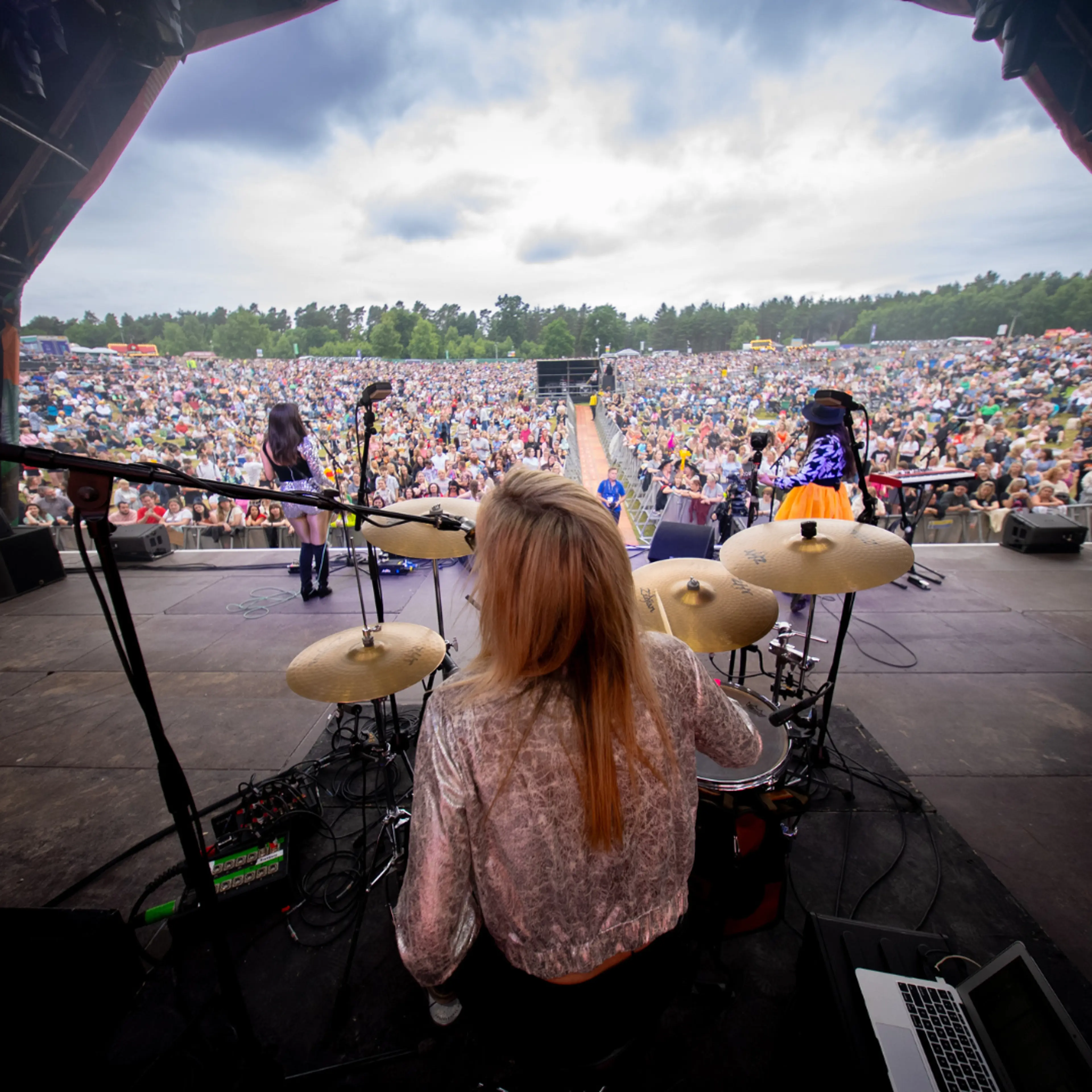 On stage shot looking out at crowd