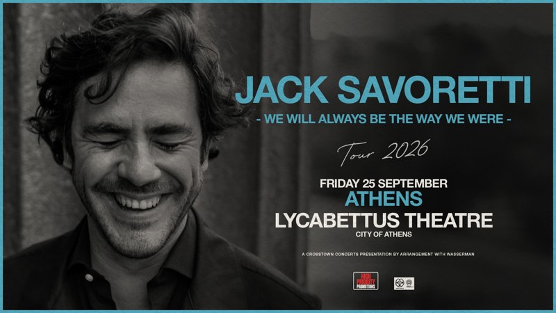 JACK SACORETTI - 25 SEPTEMBER 2026 - LYCABETTUS THEATRE