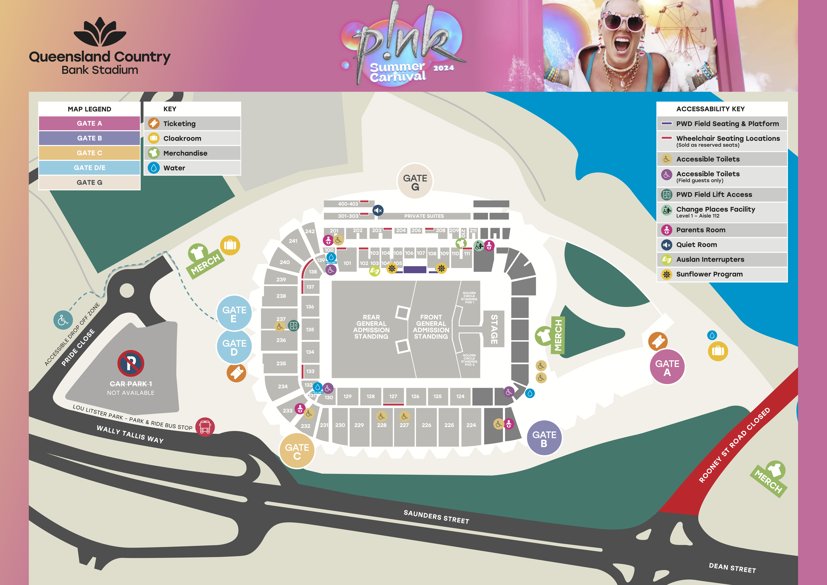 Country Bank Stadium P!NK Map