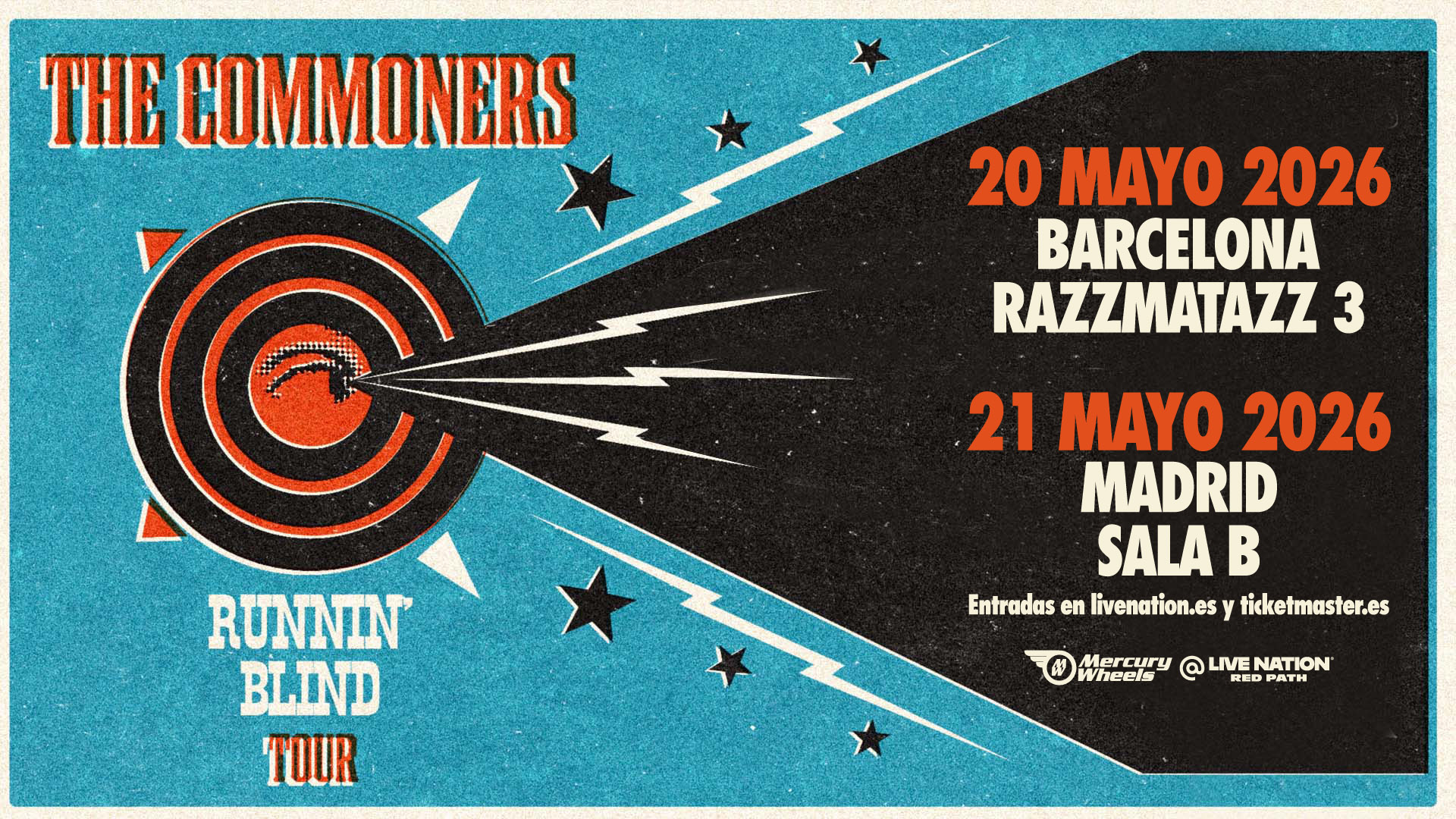 The Commoners 2026 conciertos en España comprar entradas para Madrid y BArcelona en mayo