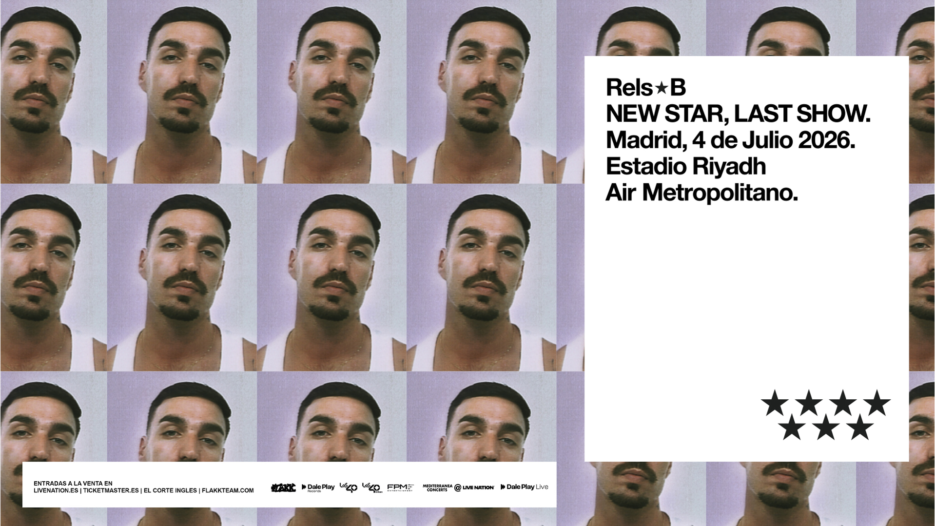 Pedir acreditaciones concierto de Rels B en el Riydh Air Metropolitano en Madrid en 2026