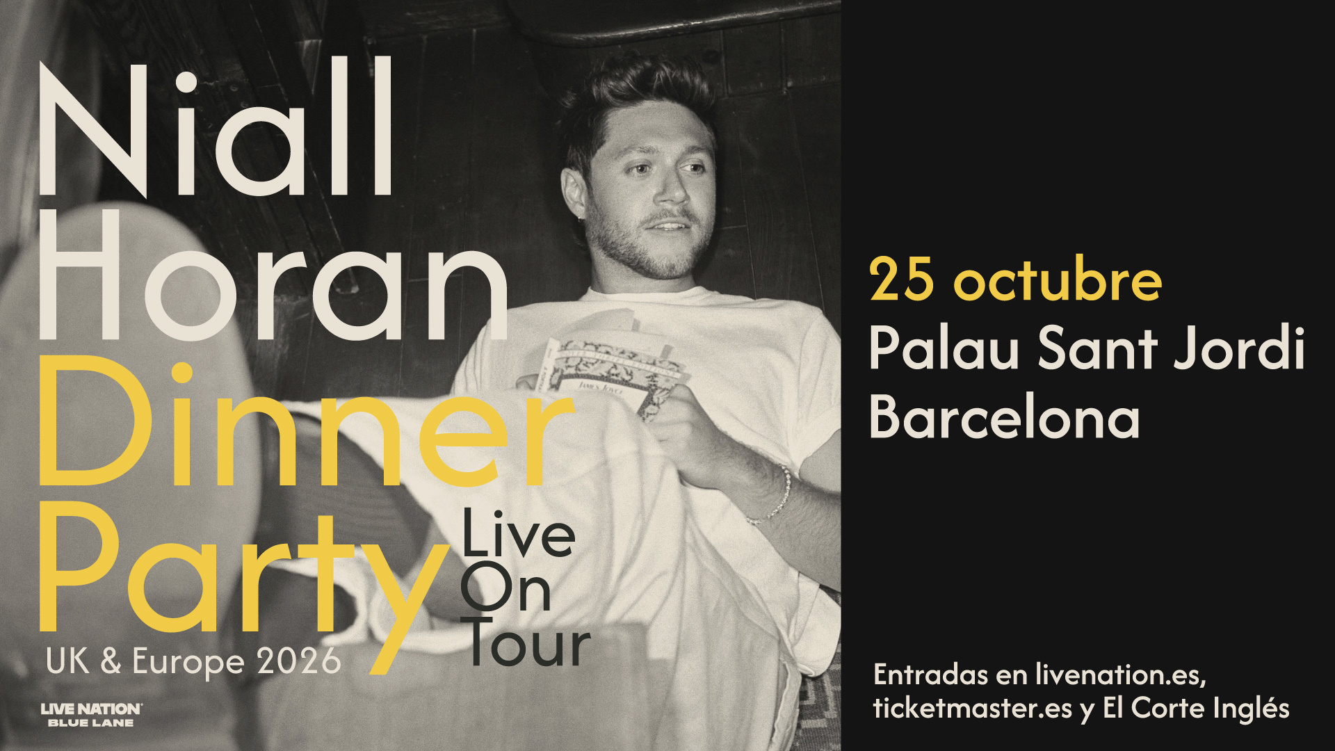 Niall Horan en cnocierrto comprar entradas para palau sant jordi barcelona en 2026