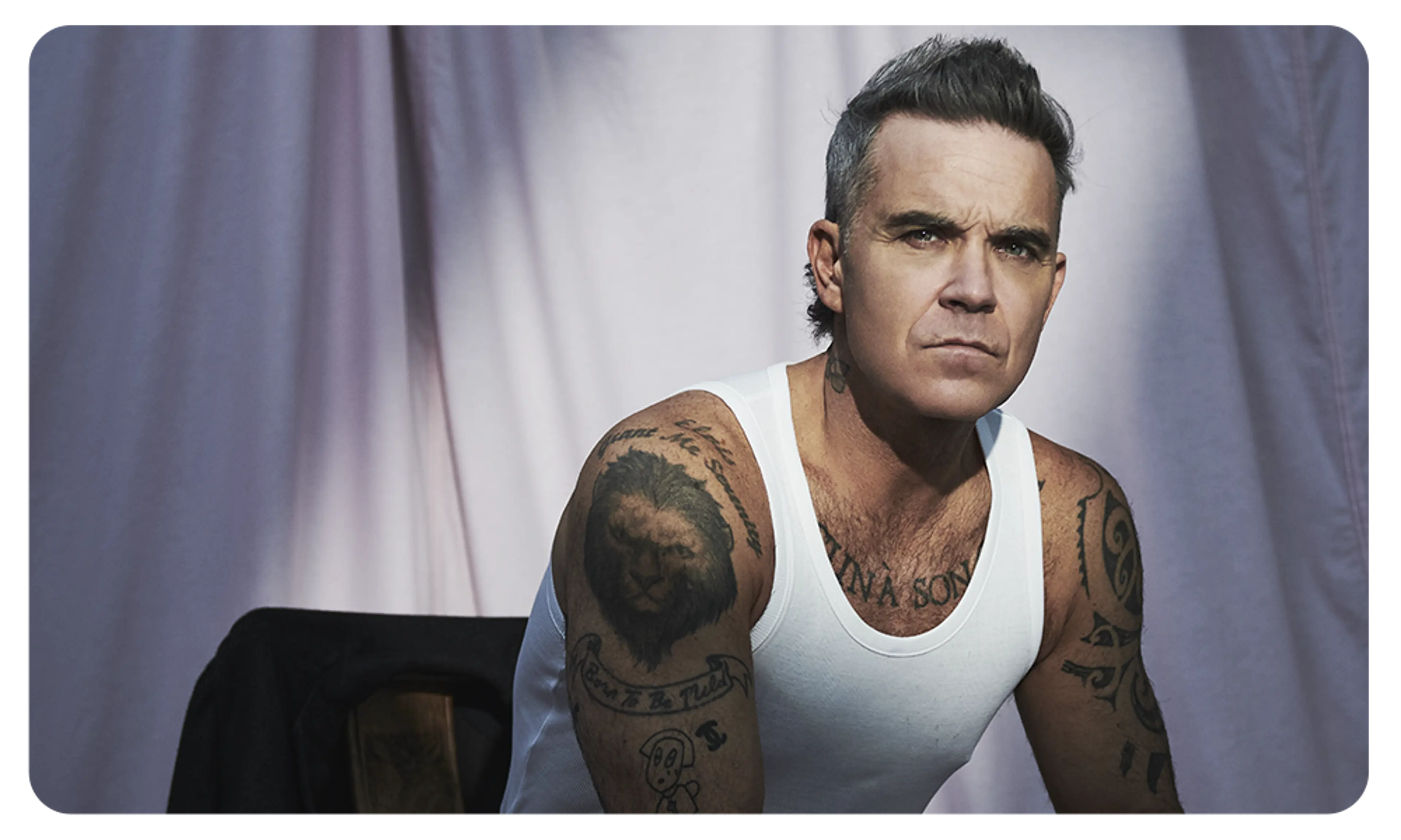 Foto promozionale di Robbie Williams